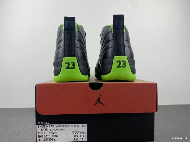12 DOF FLIGHT Jordan BLACK GREEN 0523